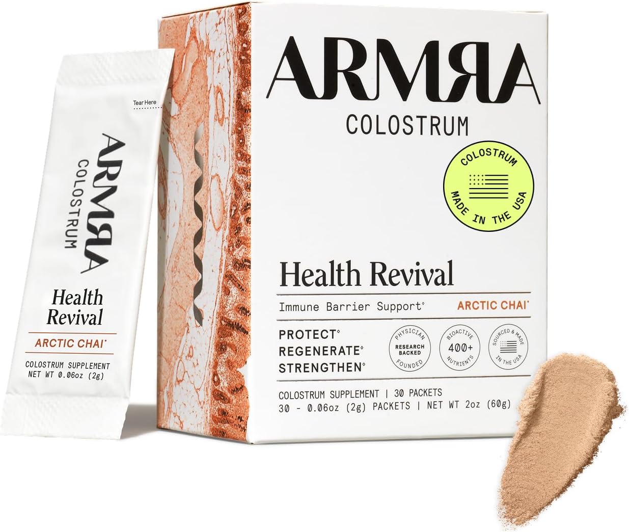 ARMRA Colostrum Powder | Premium Bovine Colostrum Supplement | 30 Servings