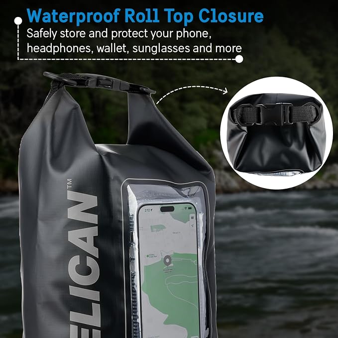 Pelican Marine IP68 Waterproof Dry Bag | Phone Pouch, Roll-Top Seal