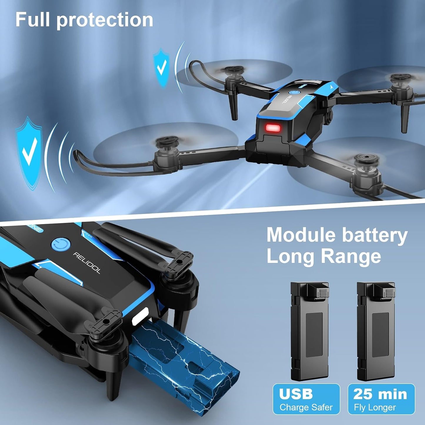 Foldable Drone with 1080P HD Camera – 25-Min Flight, Gesture Control & Beginner-Friendly