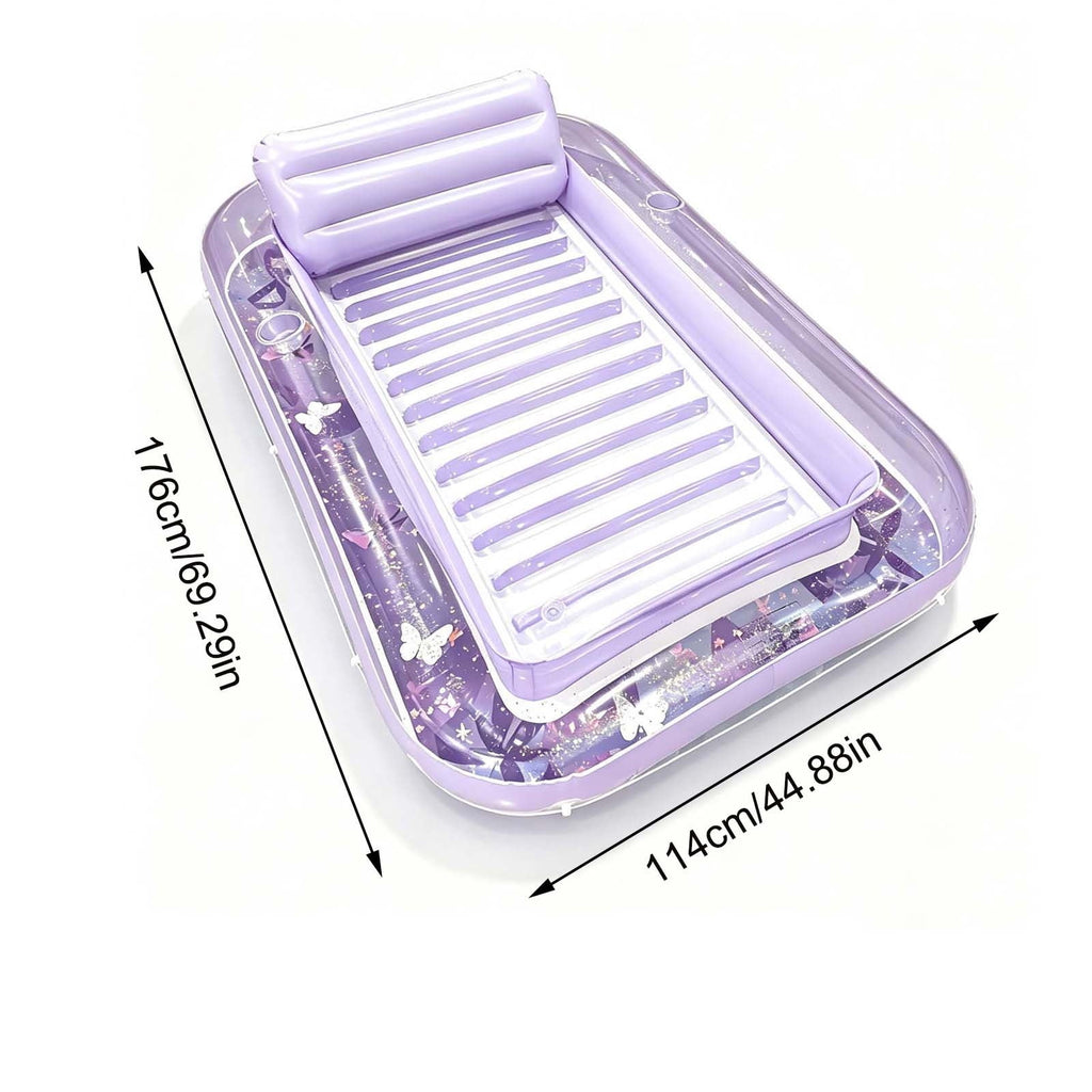 Inflatable Pool Floating Sofa With Headrest, Large Water Lounger For Adults Teens/Youth, Summer Beach Pool Party