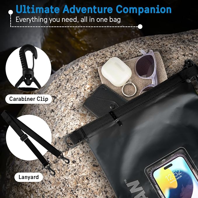 Pelican Marine IP68 Waterproof Dry Bag | Phone Pouch, Roll-Top Seal