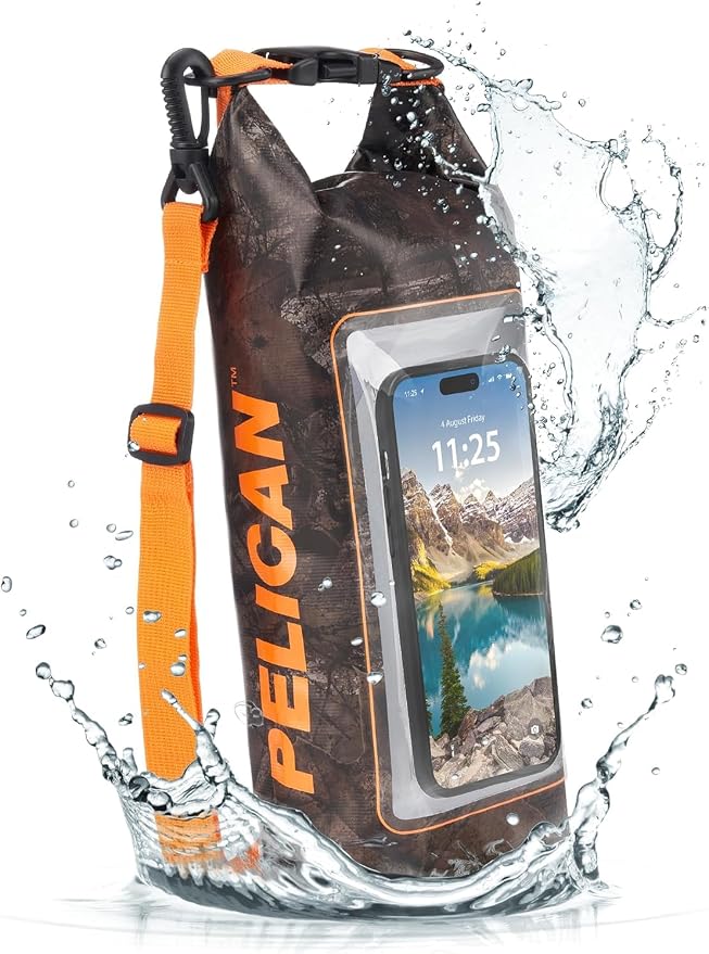 Pelican Marine IP68 Waterproof Dry Bag | Phone Pouch, Roll-Top Seal